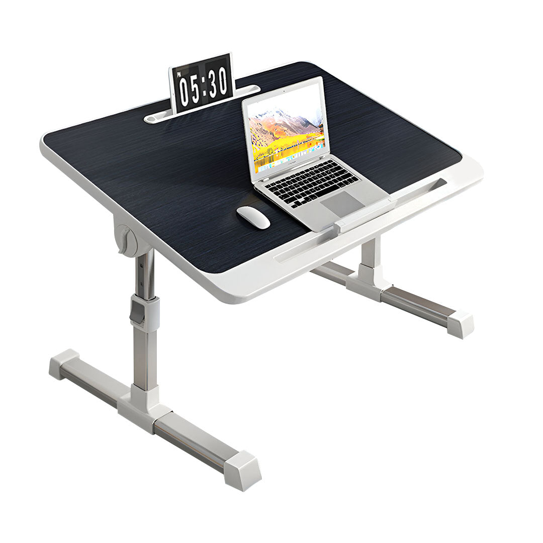 SOGA 60X40cm Black Small Laptop Bed Portable Foldable Study Table Adjustable • LUZ-BedTableA8