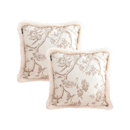 SOGA 2X 50cm Light Luxury French Style Printed Plush Pillow Set Throw Pillow • LUZ-FrenchCushion207X2