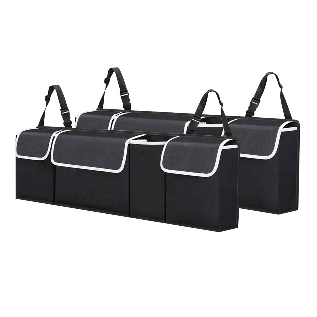 SOGA 2X Oxford Cloth Car Storage Trunk Organiser Backseat Multi-Purpose Interior Accessories Black • LUZ-CarStorage4BagX2