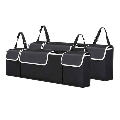 SOGA 2X Oxford Cloth Car Storage Trunk Organiser Backseat Multi-Purpose Interior Accessories Black • LUZ-CarStorage4BagX2