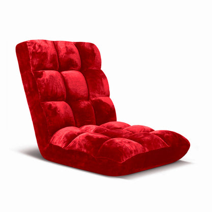 SOGA Floor Recliner Folding Lounge Sofa Futon Couch Folding Chair Cushion Red • LUZ-LoungeChairRed