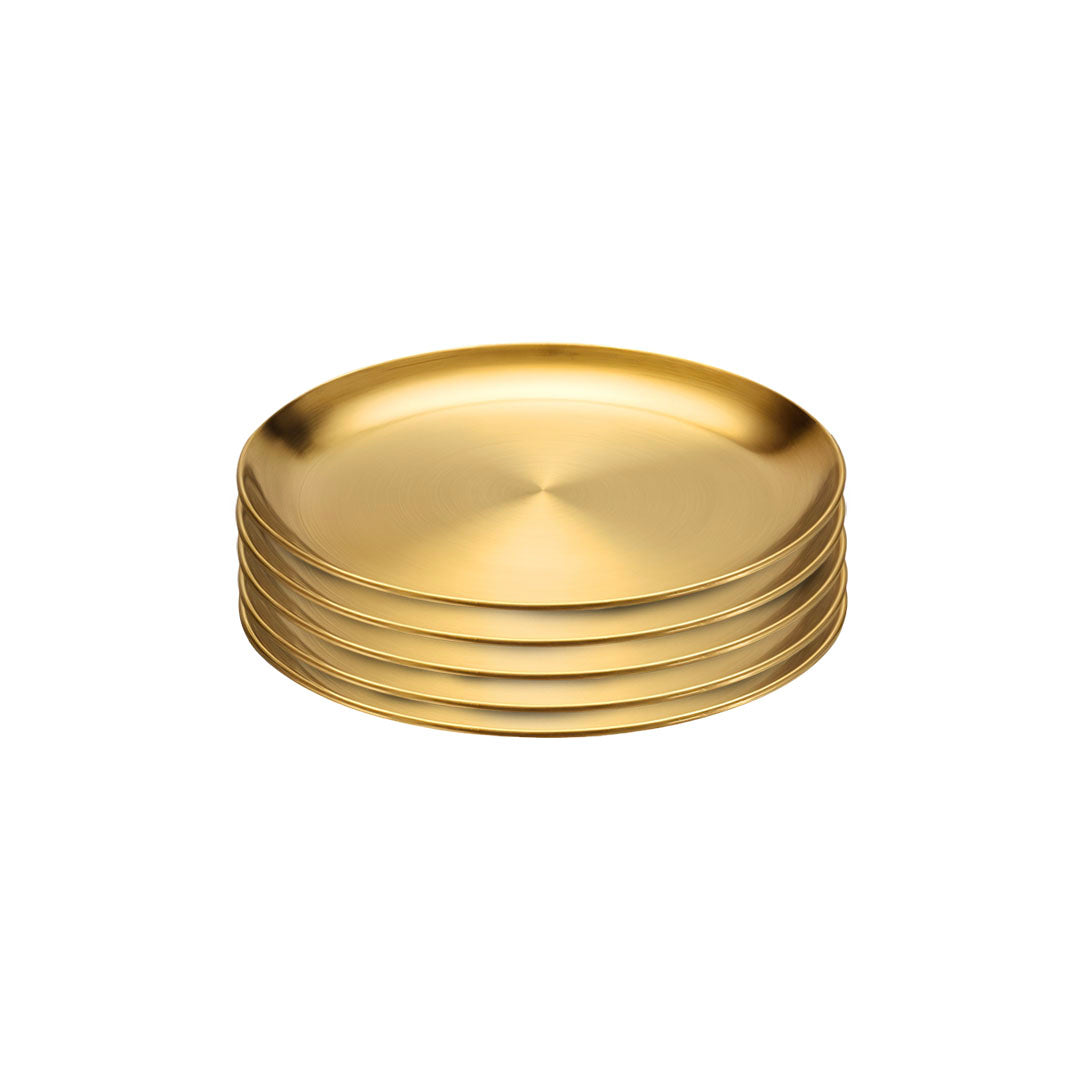 SOGA 14cm Premium Gold Grilling Plate  Durable, Heat Resistant Perfect for BBQs and Outdoor Cooking Kitchen Essential • LUZ-VICPlate57