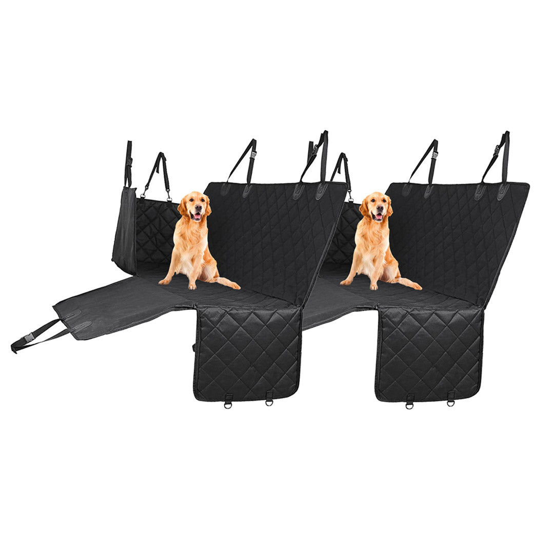 SOGA 2X 600D Oxford Cloth Waterproof Dog Car Cover Back Seat Protector Hammock Non-Slip Pet Mat Black • LUZ-CarPetBag040X2