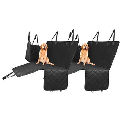 SOGA 2X 600D Oxford Cloth Waterproof Dog Car Cover Back Seat Protector Hammock Non-Slip Pet Mat Black • LUZ-CarPetBag040X2