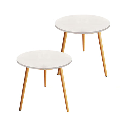 SOGA 2X 60x72cm White Small Side Coffee Table Living Room Balcony Home Décor Style • LUZ-TableTea21X2
