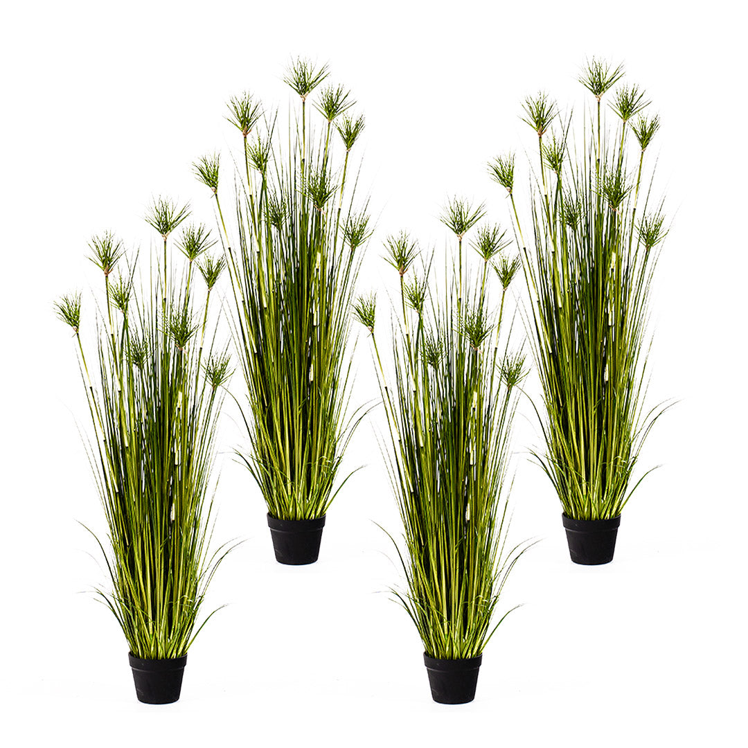 SOGA 4X 150cm Cyperus Papyrus Plant Tree Artificial Green Grass, Home Or Office Indoor Greenery Accent • LUZ-APlantFH60142X4