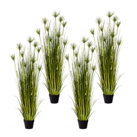 SOGA 4X 150cm Cyperus Papyrus Plant Tree Artificial Green Grass, Home Or Office Indoor Greenery Accent • LUZ-APlantFH60142X4