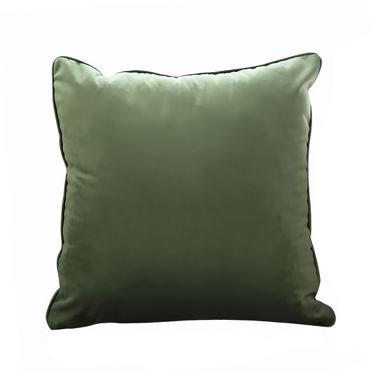 SOGA 45cm Subtle Army Green Foliage Velvet Square Throw Pillow • LUZ-FrenchCushion258