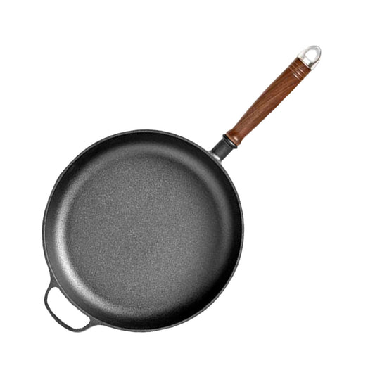 SOGA 29cm Round Cast Iron Frying Pan Skillet Steak Sizzle Platter with Helper Handle • LUZ-ZPaiC5
