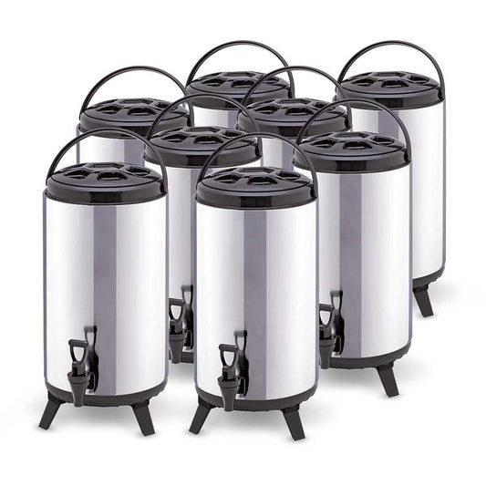 SOGA 8X 10L Portable Insulated Cold/Heat Coffee Tea Beer Barrel Brew Pot With Dispenser • LUZ-BeverageDispenser10LX8