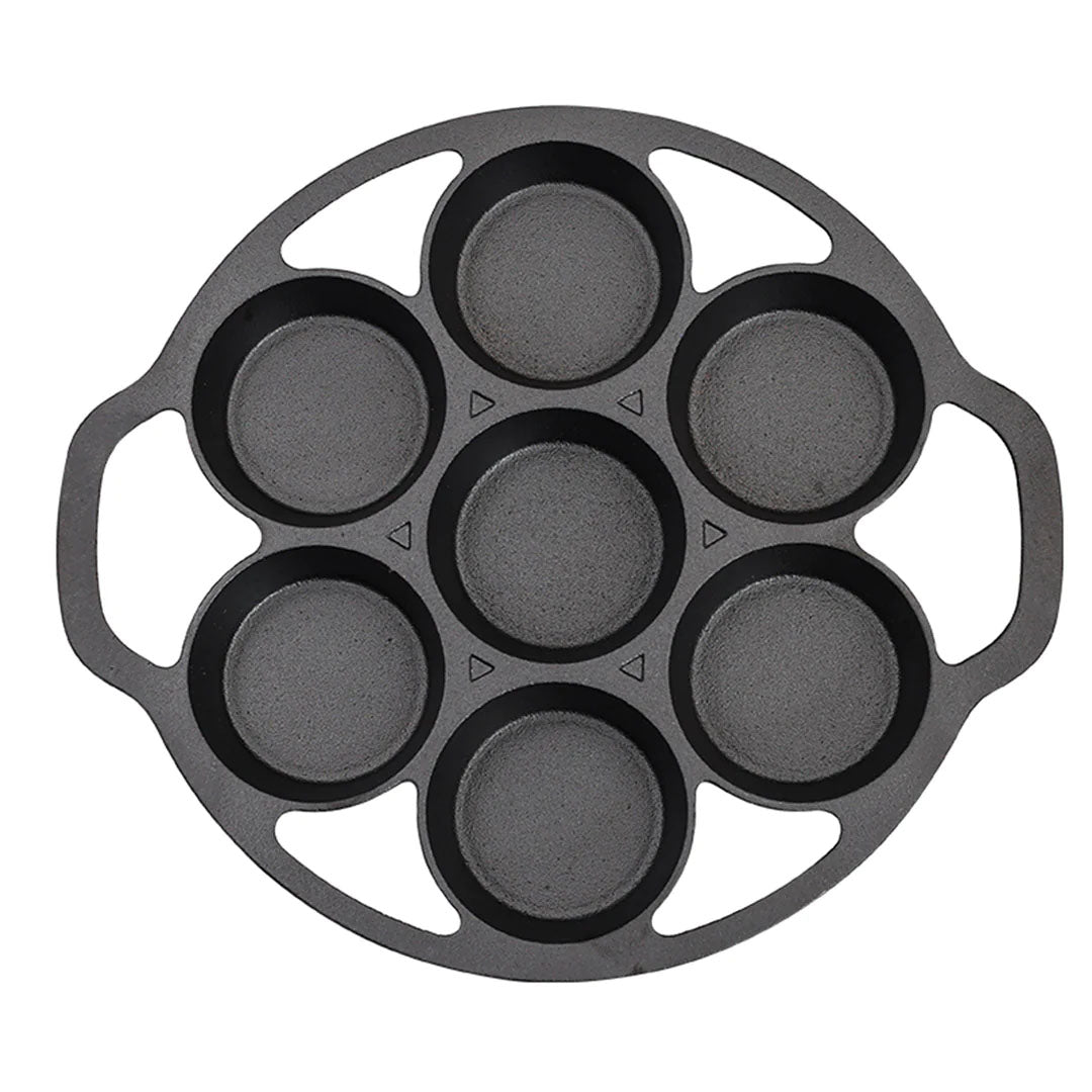 SOGA 32cm Cast Iron Takoyaki Fry Pan Octopus Balls Maker 7 Hole Cavities Grill Mold • LUZ-ZPai014