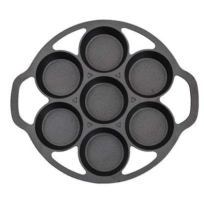 SOGA 32cm Cast Iron Takoyaki Fry Pan Octopus Balls Maker 7 Hole Cavities Grill Mold • LUZ-ZPai014