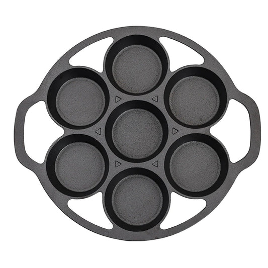 SOGA 32cm Cast Iron Takoyaki Fry Pan Octopus Balls Maker 7 Hole Cavities Grill Mold • LUZ-ZPai014