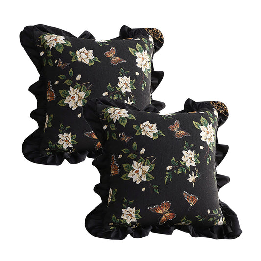 SOGA 2X 45cm Square Vintage Decorative Embroidered Square Throw Pillow • LUZ-FrenchCushion241X2