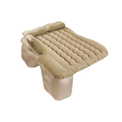 SOGA Beige Ripple Inflatable Car Mattress Portable Camping Air Bed Travel Sleeping Kit Essentials • LUZ-CarMat007