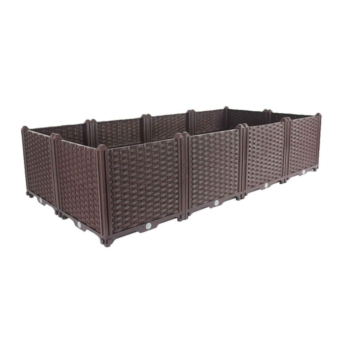 SOGA 160cm Raised Planter Box Vegetable Herb Flower Outdoor Plastic Plants Garden Bed Deepen • LUZ-PlantBox8D