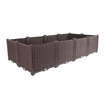SOGA 160cm Raised Planter Box Vegetable Herb Flower Outdoor Plastic Plants Garden Bed Deepen • LUZ-PlantBox8D