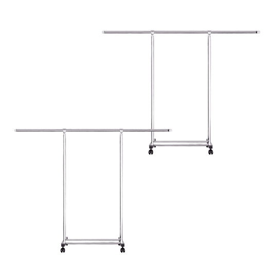 SOGA 2X 200cm Stainless Steel Floor-Standing Clothes Rack - Durable and Space-Saving Laundry Organizer • LUZ-BSXG2523X2