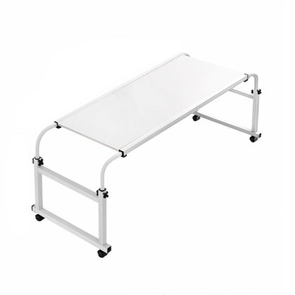 SOGA 140x45cm White Cross Bed Movable Desk Table w/ Adjustable Length & Height • LUZ-SideTab30