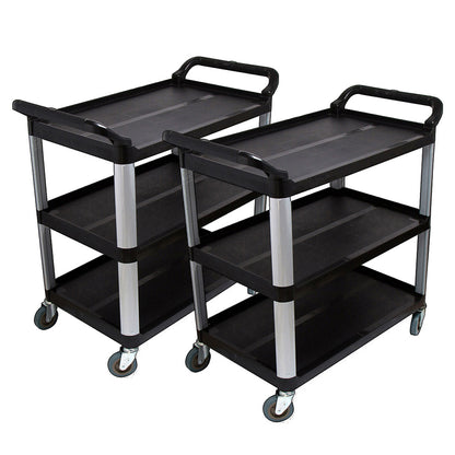 SOGA 2X 3 Tier Food Trolley Food Waste Cart Food Utility Mechanic Kitchen Large • LUZ-FoodCartRubbishLX2