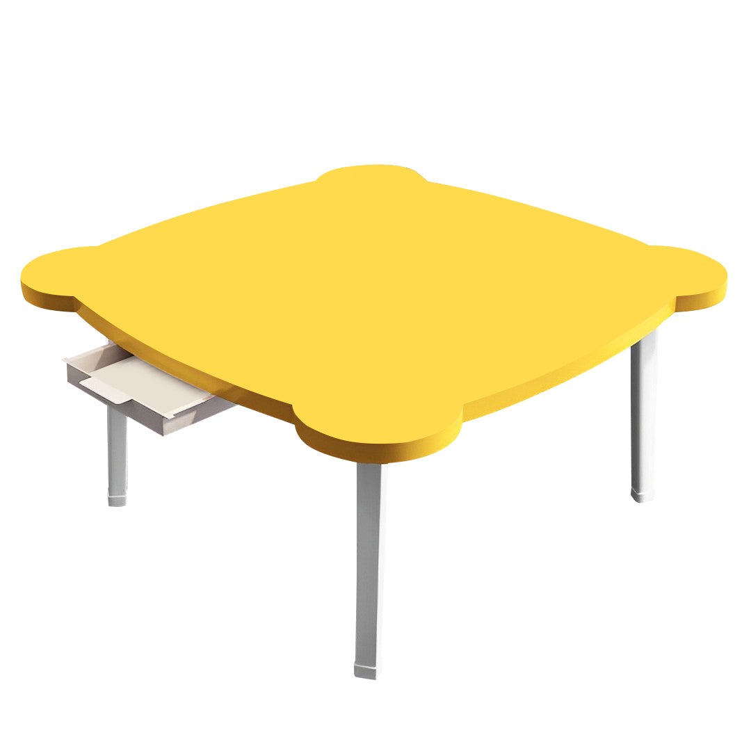 SOGA Yellow Minimalist Cat Ear Portable Floor Table Small Space-Saving Mini Desk Home Decor • LUZ-FloorTable505
