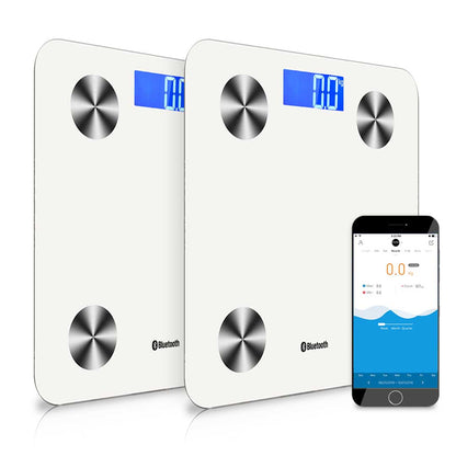 SOGA 2X Wireless Bluetooth Digital Body Fat Scale Bathroom Health Analyser Weight White • LUZ-BodyFatScaleBluetoothWhiteX2