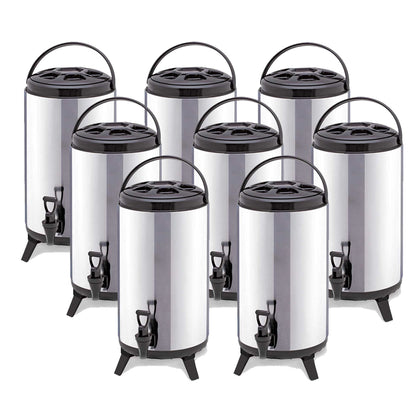 SOGA 8X 18L Portable Insulated Cold/Heat Coffee Tea Beer Barrel Brew Pot With Dispenser • LUZ-BeverageDispenser18LX8