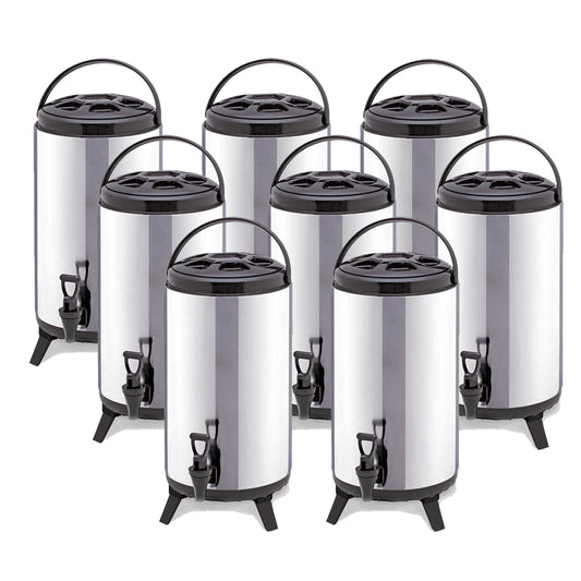 SOGA 8X 18L Portable Insulated Cold/Heat Coffee Tea Beer Barrel Brew Pot With Dispenser • LUZ-BeverageDispenser18LX8