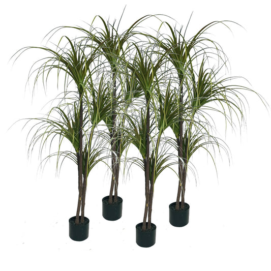 SOGA 4X 150cm Artificial Dracaena Plant Fake Potted, Simulation Tree Fake Plant Home Decor • LUZ-APlantFHL1504X4