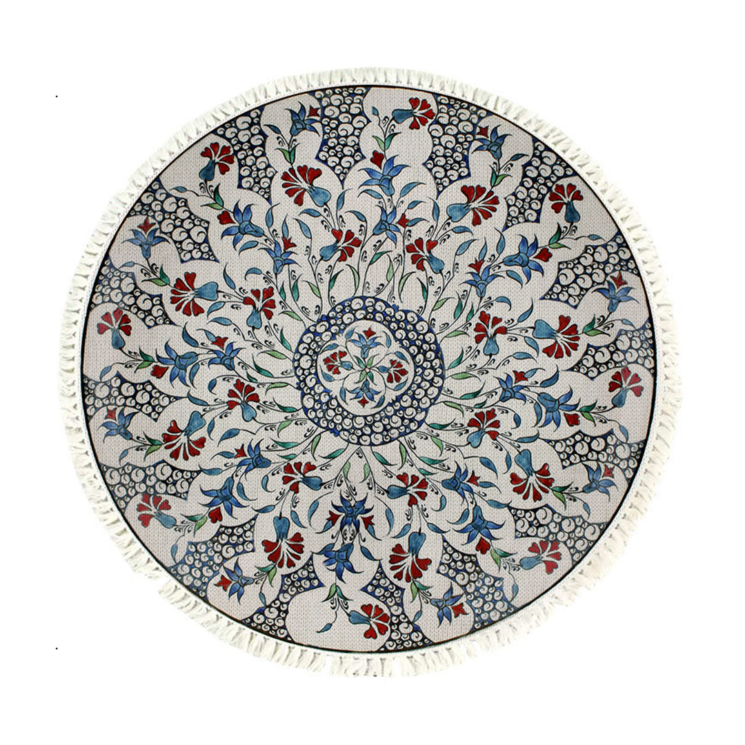SOGA 120cm Mandala Area Rug for Living Room Lounge, Bedroom, Anti-slip Doormat, Home Decor • LUZ-CarpetXLS11Lge