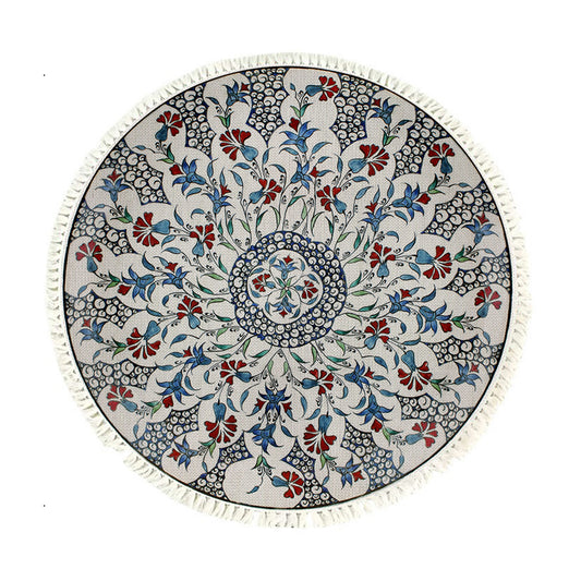 SOGA 120cm Mandala Area Rug for Living Room Lounge, Bedroom, Anti-slip Doormat, Home Decor • LUZ-CarpetXLS11Lge