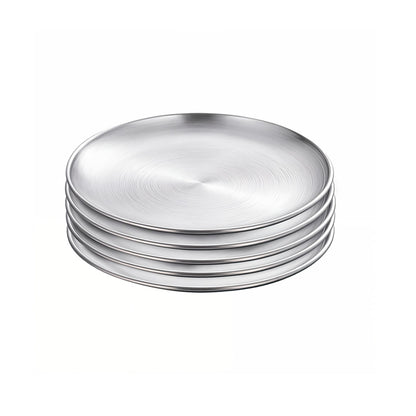 SOGA 23cm Premium Silver Grilling Plate  Durable Heat Resistant, Perfect for BBQs and Outdoor Cooking Kitchen Essential • LUZ-VICPlate54