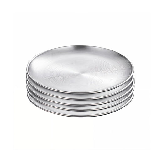 SOGA 23cm Premium Silver Grilling Plate  Durable Heat Resistant, Perfect for BBQs and Outdoor Cooking Kitchen Essential • LUZ-VICPlate54