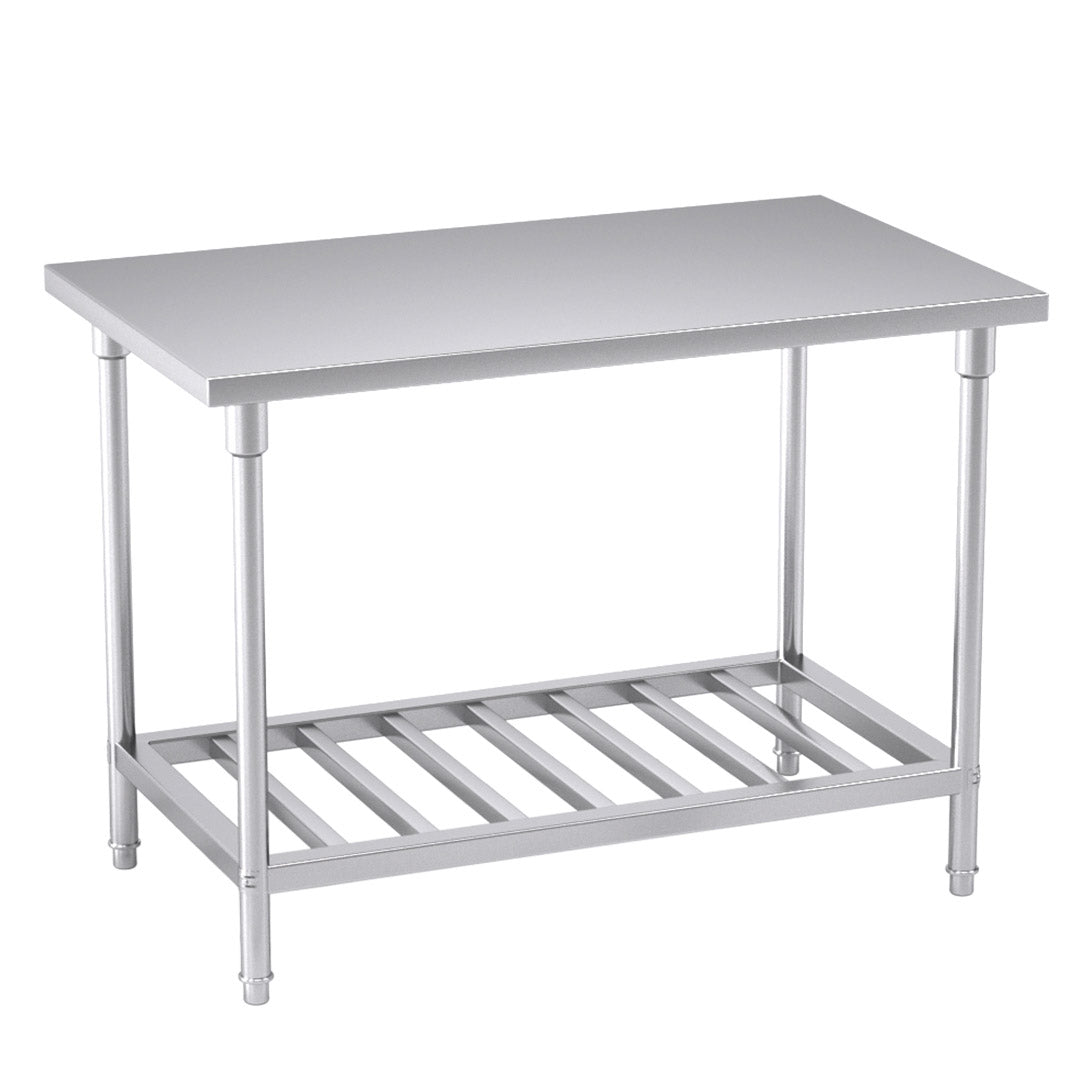 SOGA 120*70*85cm Commercial Catering Kitchen Stainless Steel Prep Work Bench • LUZ-WorkBenchSS2032120CM