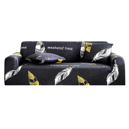 SOGA 4-Seater Feather Print Sofa Cover Couch Protector High Stretch Lounge Slipcover Home Decor • LUZ-SofaCov220