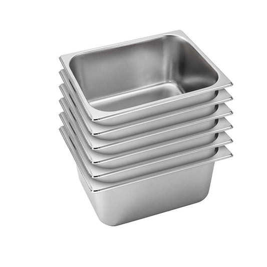 SOGA 6X Gastronorm GN Pan Full Size 1/2 GN Pan 15cm Deep Stainless Steel Tray • LUZ-GastronormPans5411X6