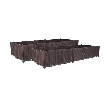 SOGA 2X 200cm Raised Planter Box Vegetable Herb Flower Outdoor Plastic Plants Garden Bed Deepen • LUZ-PlantBox10DX2