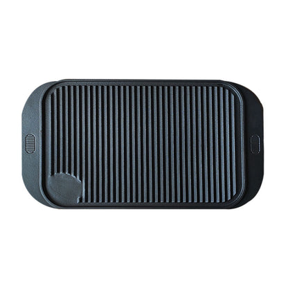 SOGA 47cm Cast Iron Ridged Griddle Hot Plate Grill Pan BBQ Stovetop • LUZ-ZPaiA7