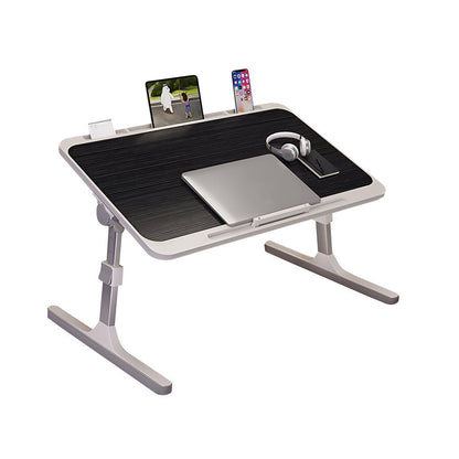 SOGA 70X45cm Black Small Laptop Bed Portable Foldable Study Table Adjustable • LUZ-BedTableA15