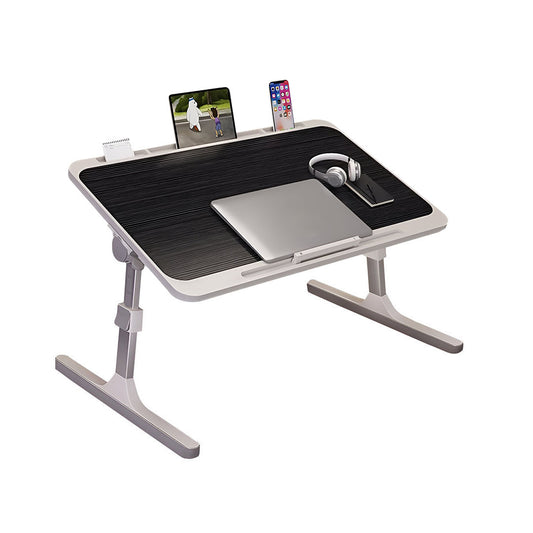 SOGA 70X45cm Black Small Laptop Bed Portable Foldable Study Table Adjustable • LUZ-BedTableA15