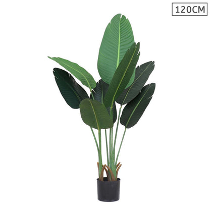 SOGA 120cm Artificial Green Indoor Traveler Banana Fake Decoration Tree Flower Pot Plant • LUZ-APlantFHM1208