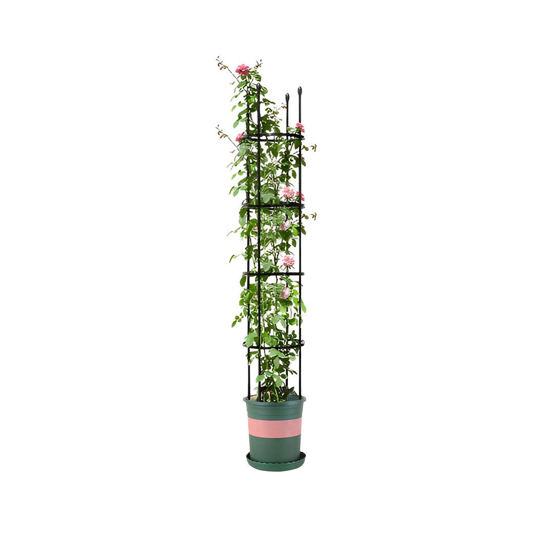 SOGA 163cm 4-Bar Plant Frame Stand Trellis Vegetable Flower Herbs Outdoor Vine Support Garden Rack with Rings • LUZ-PlantTube163