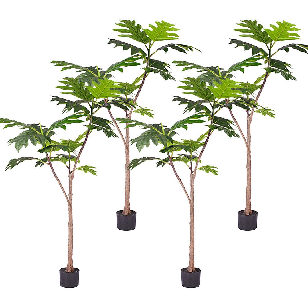 SOGA 4X 150cm Artificial Natural Green Split-Leaf Philodendron Tree Fake Tropical Indoor Plant Home Office Decor • LUZ-APlantMBS15021X4