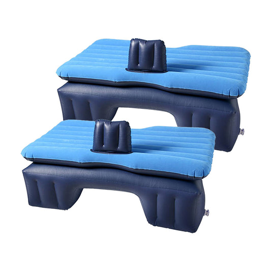 SOGA 2X Inflatable Car Mattress Portable Travel Camping Air Bed Rest Sleeping Bed Blue • LUZ-CarMatBlueX2