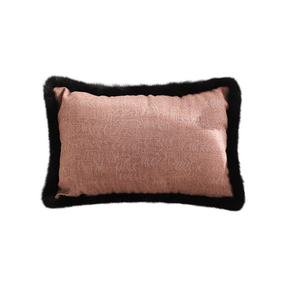 SOGA 35cm Mid-century Style Raised Embroidery Texture Edged Lumbar Throw  Pillow • LUZ-FrenchCushion211