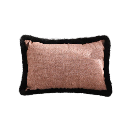 SOGA 35cm Mid-century Style Raised Embroidery Texture Edged Lumbar Throw  Pillow • LUZ-FrenchCushion211