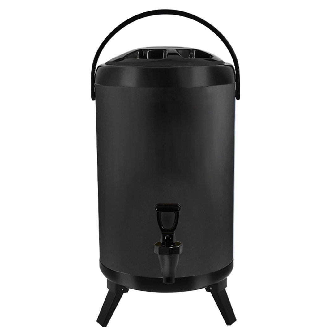 SOGA 18L Stainless Steel Insulated Milk Tea Barrel Hot and Cold Beverage Dispenser Container with Faucet Black • LUZ-VICDispenser18LBLK