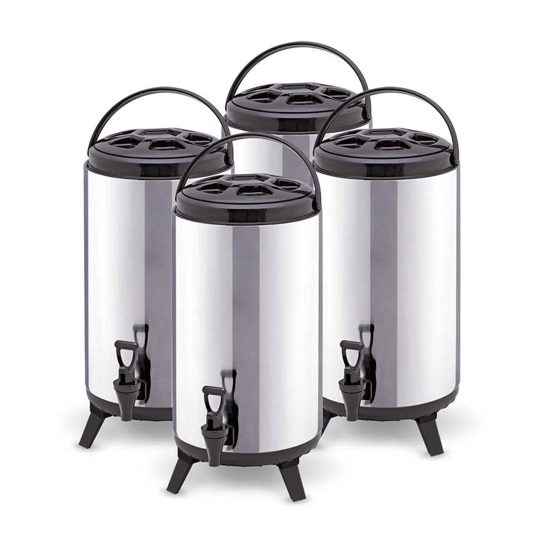 SOGA 4X 10L Portable Insulated Cold/Heat Coffee Tea Beer Barrel Brew Pot With Dispenser • LUZ-BeverageDispenser10LX4