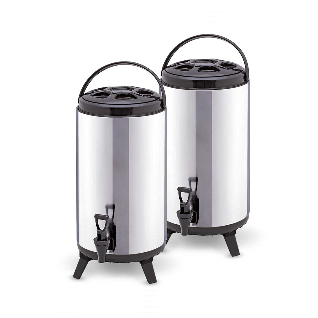 SOGA 2X 8L Portable Insulated Cold/Heat Coffee Tea Beer Barrel Brew Pot With Dispenser • LUZ-BeverageDispenser8LX2