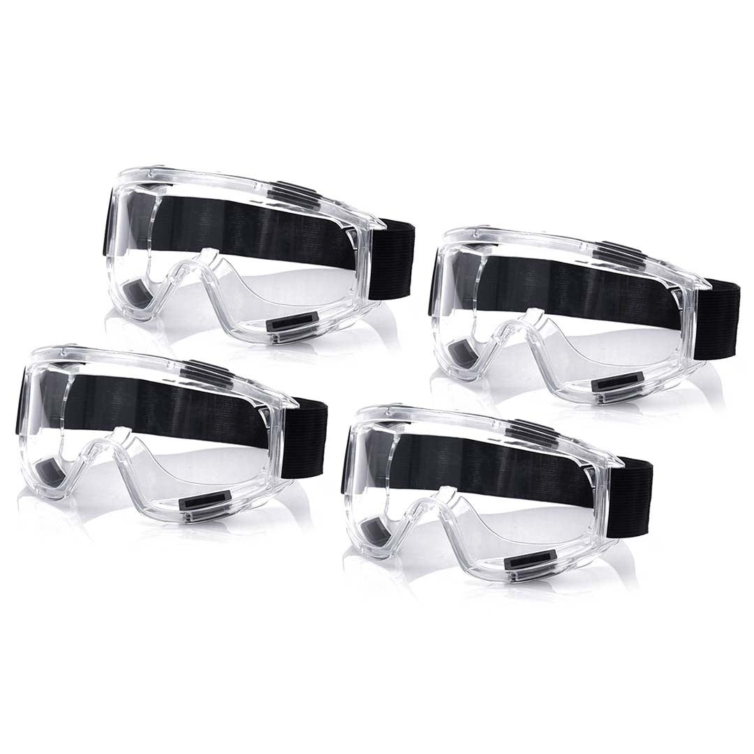4X Clear Protective Eye Glasses Safety Windproof Lab Goggles Eyewear • LUZ-GogglesX4